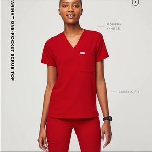 2/$75 LIMITED EDITION FIGS “Winning Red” Scrub Top